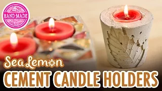 DIY Fall Cement Candle Holders with Sea Lemon - HGTV Handmade