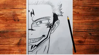 How to draw anime Sukuna step by step | Titoo art