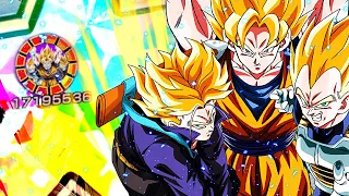 DANNI ASSURDI! 100% LR SSJ GOKU, VEGETA & TRUNKS SHOWCASE LINK LVL 10! DBZ: Dokkan Battle