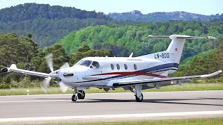 Pilatus PC 12 NG | Landing at Stord airport, may 2024