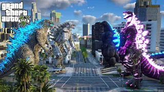 Atomic Godzilla, Mechagodzilla vs Shin Godzilla, Heisei Godzilla The Last Battle ( GTA V Mods )