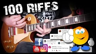 100 Greatest Guitar Riffs |  Suggested by YOU! m/ | Volume One