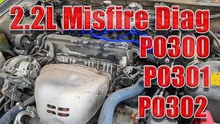 99 Toyota Camry 2.2L Misfire Diagnosis and Confirmed Fix | P0300 P0301 P0302 Trouble Codes