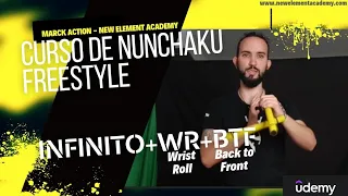 Tutorial Nunchaku Freestyle - Infinito + Wrist Roll + Back to Front Progresiones (español) #chakos