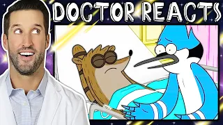 ER Doctor REACTS to Funniest Regular Show Medical Scenes