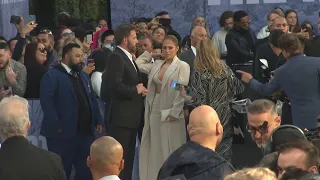 Jennifer Lopez and Ben Affleck all smiles at 'The Mother' premiere