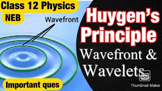 Huygen’s Principle wave theory of light || Wavefront and wavelets Concepts || Class 12 NEB Physics