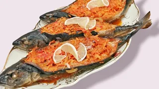 Язык можно проглотить, как ВКУСНО и СОЧНО!Божественная скумбрия, фаршированная овощами в ДУХОВКЕ!