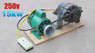 I to generate homemade infinite energy with a car alternator and an engine P2💡