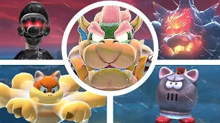 Bowser's Fury All Bosses & Cutscenes (Secret Boss Fights / Battle) [Super Mario 3D World]