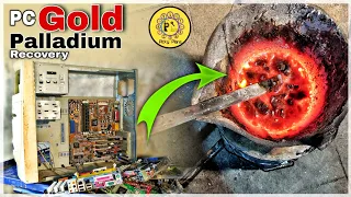 Smelting PC Parts for GOLD and PALLADIUM | Mix Computer Parts Gold recovery