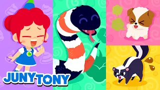 Farting Animals | Do Animals Fart? | Fun Animal Songs for Kids | Kids Songs | JunyTony