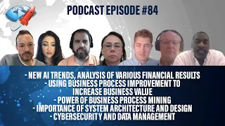 Podcast Ep84: Business Process Improvement & Mining, System Architecture & Data Mgmt, CyberSecurity