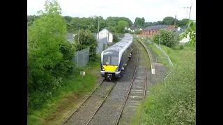 Trains at Lisburn , Knockmore , Crumlin & Antrim + 4018 Travelling along the Antrim Branch - 2014