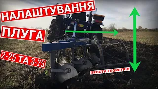 Настройка плуга бомет до мінітрактора. Налаштування плуга Бомет. Налаштування плуга на мінітракторі.