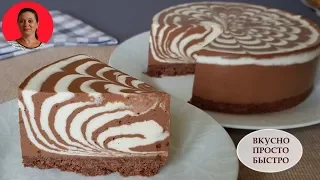 ZEBRA Cake No Baking ✧ Simple and Quick Step-by-Step Recipe ✧ SUBTITLES