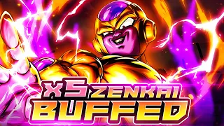 5x ZENKAI BUFFED UL GOLDEN FRIEZA DOES ASTRONOMICAL LEVELS OF DAMAGE!! | Dragon Ball Legends