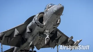 USMC AV-8B Harrier Demo "From the Ditch" - EAA AirVenture Oshkosh 2015