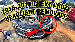 HOW TO REMOVE/REPLACE HEADLIGHT ASSEMBLY 2016-2018 CHEVROLET CRUZE FAST & EASY FRONT BUMPER REMOVAL