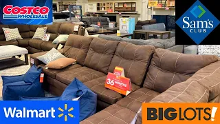 BIG LOTS COSTCO SAM'S CLUB WALMART FURNITURE SOFAS CHAIRS SHOP WITH ME SHOPPING STORE WALK THROUGH