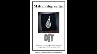 Malta Filigree kit tutorial sterling silver pendant