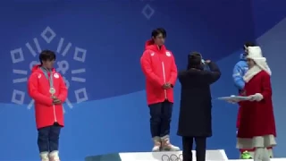 2018 Winter Olympics 平昌五輪 - 羽生結弦 Yuzuru Hanyu, 宇野昌磨 Shoma Uno, Javier Fernandez Men's Medal Ceremony