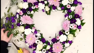 Monet’s Floristry funeral heart tribute