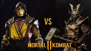 Mortal Kombat 11 - scorpion vs shao kahn - hard