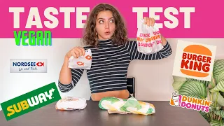 Der große VEGAN FAST FOOD TASTE TEST | Vegane Neuheiten
