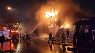 Full Video Unedited Of Newark 3rd Alarm Fire Fully Involved Building 4-19-22