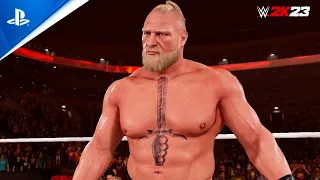 WWE 2K23 - Brock Lesnar vs Bobby Lashley Full Match WWE Elimination Chamber 2023 (UHD/60FPS) Concept