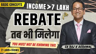 20. Rebate under Sec. 87A of Income Tax AY 2024-25 | Old Regime & New Regime