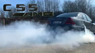 Mercedes C55Amg Performance - Insane Burnouts & Exhaust sound