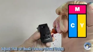 How to Refill Canon CL 541XL (5226B005AA) Colour Ink Cartridge