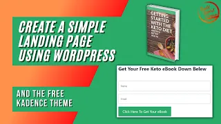 Create a Simple Landing Page Using the Free WordPress Kadence Theme