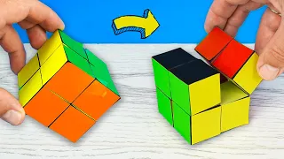 Как сделать Антистресс из бумаги кубик Рубика | Поделки оригами своими руками