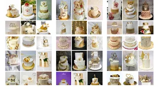 White and Golden Colour Cake 🎂 Designs Photos Collection Video Unique Designs Royal Cake Designs