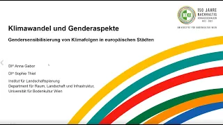 Anna Gabor und Sophie Thiel: Klimawandel und Genderaspekte.