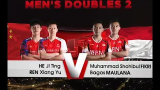 FINAL HE & REN vs. FIKRI & MAULANA | Highlights | MD2 [Thomas Cup Finals 2024]  #ubercup