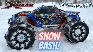 Traxxas X Maxx Snow Bash (Didn't go so well)