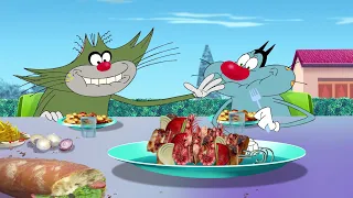 हिंदी Oggy and the Cockroaches 🥓🍗 FOOD ONLY 🥓🍗 Hindi Cartoons for Kids