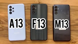 Samsung Galaxy A13 vs F13 vs M13