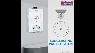 Padmini Essentia gas geyser offer you the best performance with unmatched looks.