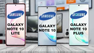 Samsung Galaxy Note 10 Lite vs Samsung Galaxy Note 10 vs Samsung Galaxy Note 10 Plus