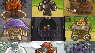 all bosses and mini bosses in kingdom rush and ending.