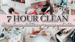 7 HOUR CLEAN DECLUTTER AND ORGANIZE WITH ME | HOURS OF WHOLE HOUSE SPEED CLEANING | WHITNEY PEA