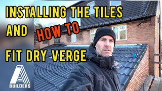 Fitting the eaves protection, felt, lath, tiles and dry verge