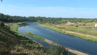 Волга Закат и Луна в Ржеве