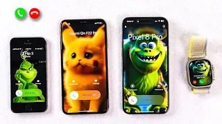 iPhone 15 Pro Max + Apple Watch Ultra + iPhone XS Max + iPhone 5s Incoming Call