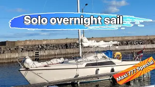 Solo overnight sailing with a Maxi 777 (no commentary)